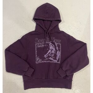 Taylor Swift Hoodie Sweatshirt Small Purple Crop Speak Now Story Of Us Version